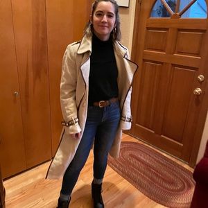 Burberry Tweed Trench Buckle Coat